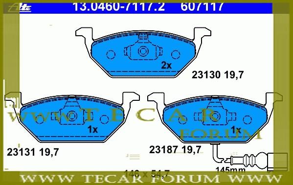 VAG 1J0 698 151 E Disc brake pad set 1J0698151E: Buy near me in Poland at 2407.PL - Good price!