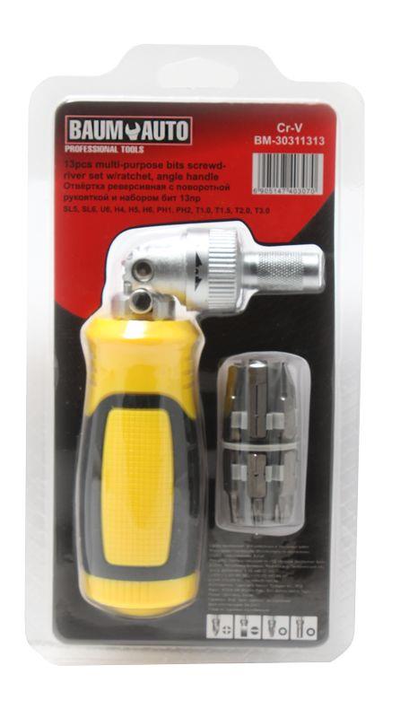 BaumAuto BM-30311313 Screwdriver with reverse and bits BM30311313: Buy near me in Poland at 2407.PL - Good price!