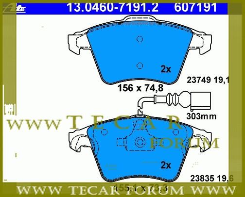 VAG 7L6 698 151 B Disc brake pad set 7L6698151B: Buy near me in Poland at 2407.PL - Good price!