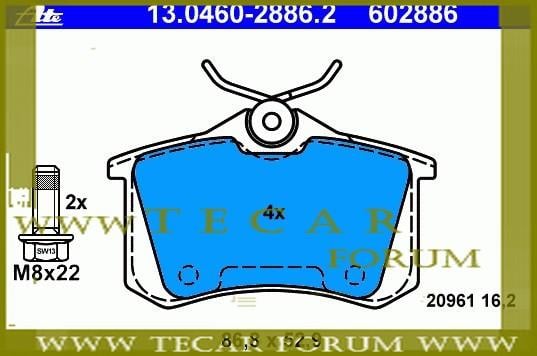 VAG 8E0 698 451 E Brake Pad Set, disc brake 8E0698451E: Buy near me in Poland at 2407.PL - Good price!