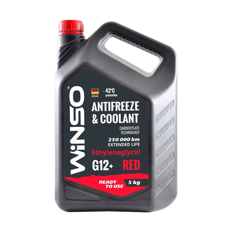 Winso 880910 Антифриз G12+, красный, -42°C, 5 л 880910: Отличная цена - Купить в Польше на 2407.PL!