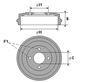 Rotinger 6436 Rear brake drum 6436: Buy near me in Poland at 2407.PL - Good price!