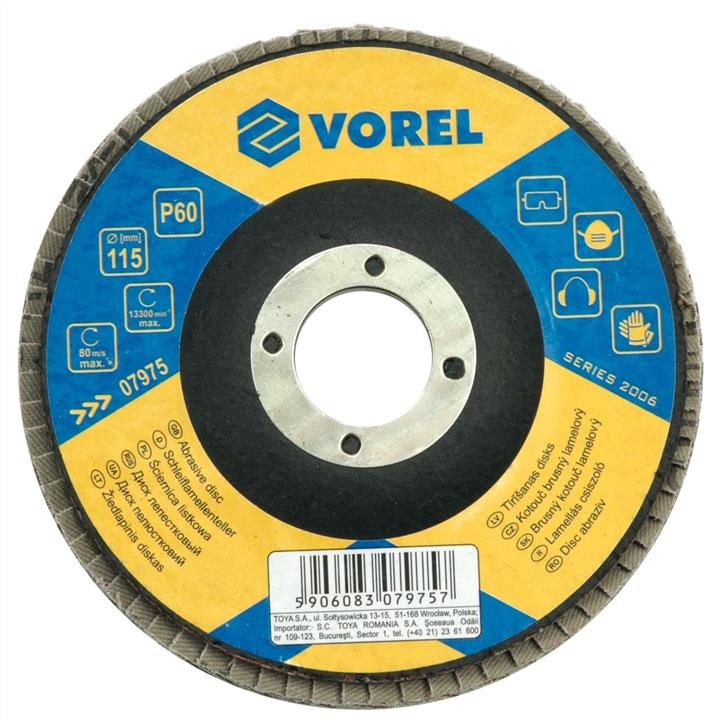 Vorel 07986 Flap disc 125mm, P80 07986: Buy near me in Poland at 2407.PL - Good price!