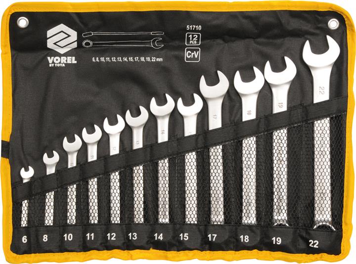 Vorel 51710 Set of box spanners, 6-22mm, 12pcs 51710: Buy near me in Poland at 2407.PL - Good price!