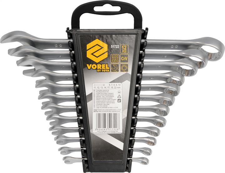 Vorel 51722 Set of open-end spanners, 6-22 mm, 12 pcs 51722: Buy near me in Poland at 2407.PL - Good price!