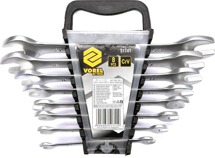 Vorel 51741 Open end wrench set 6-22mm, 8pcs 51741: Buy near me in Poland at 2407.PL - Good price!