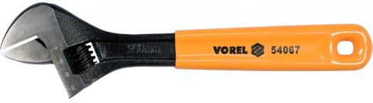 Vorel 54067 Adjustable wrench with rubber grip 250 mm 54067: Buy near me in Poland at 2407.PL - Good price!
