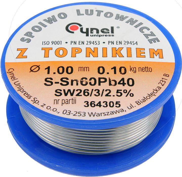 Vorel 76810 Solder wire Sn60-Pb40 on a coil d = 1 mm, m = 100 g (60) 76810: Buy near me at 2407.PL in Poland at an Affordable price!