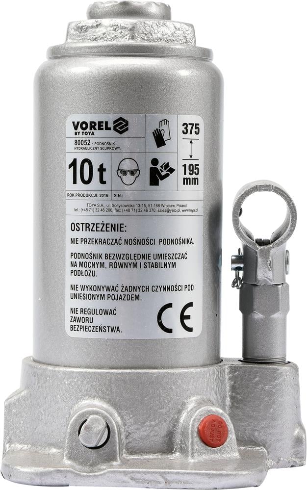 Vorel 80052 Hydraulic bottle jack, 10t 80052: Buy near me in Poland at 2407.PL - Good price!