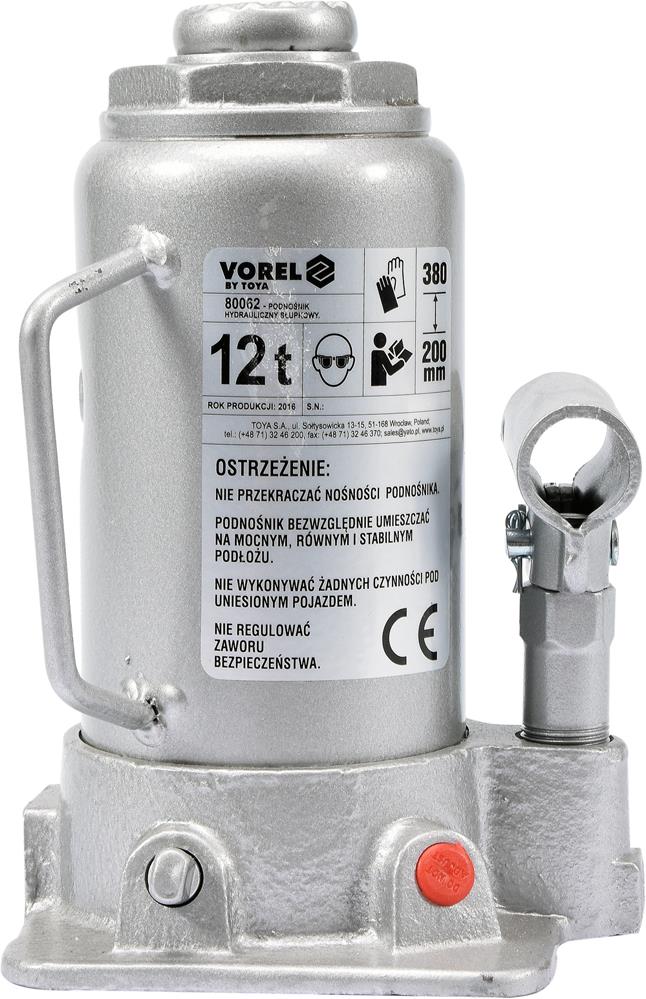 Vorel 80062 Hydraulic bottle jack, 12t 80062: Buy near me in Poland at 2407.PL - Good price!