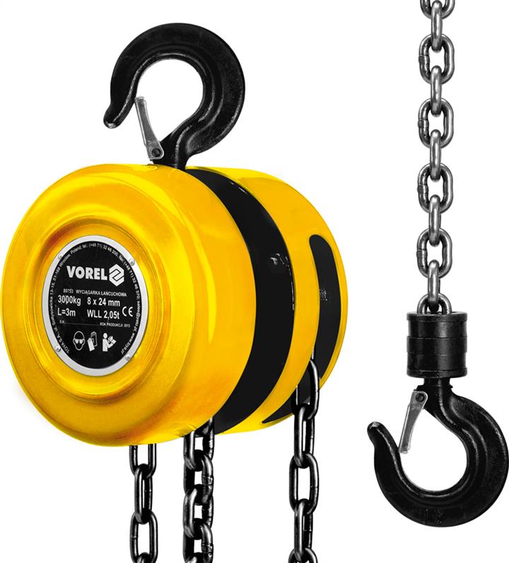 Vorel 80753 Chain hoist 3000kg, 3m 80753: Buy near me at 2407.PL in Poland at an Affordable price!