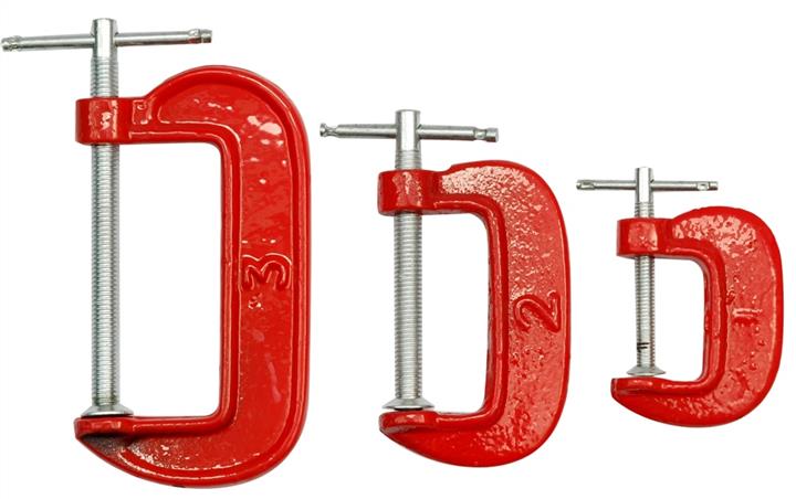 Vorel 38830 Set of clamps type-G 3pcs. (25, 50.75mm) 38830: Buy near me at 2407.PL in Poland at an Affordable price!