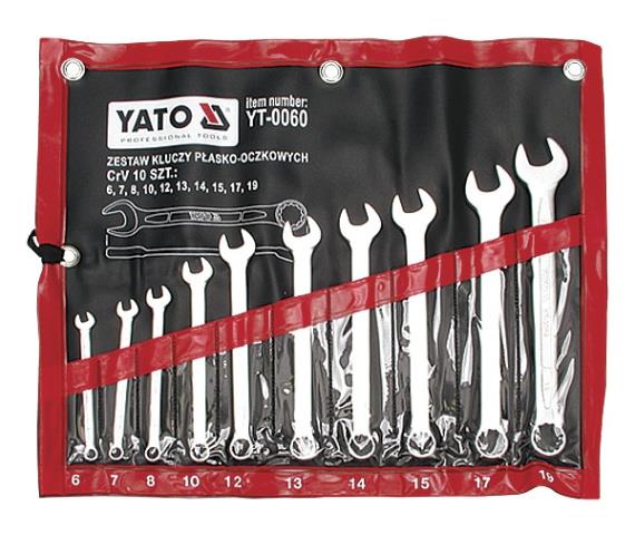 Yato YT-0060 Набір ключів комбінованих 6-19 мм 10 шт YT0060: Приваблива ціна - Купити у Польщі на 2407.PL!