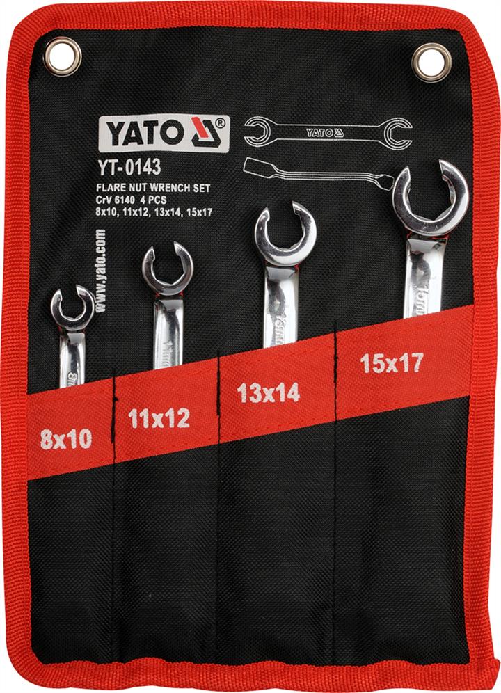 Yato YT-0143 Klucze oczkowe półotwarte, płaskie, 8-17 mm, kpl. 4 szt YT0143: Dobra cena w Polsce na 2407.PL - Kup Teraz!