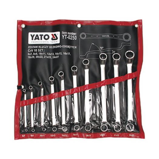Yato YT-0250 Набір ключів накидних 6-27 мм 10 шт YT0250: Приваблива ціна - Купити у Польщі на 2407.PL!