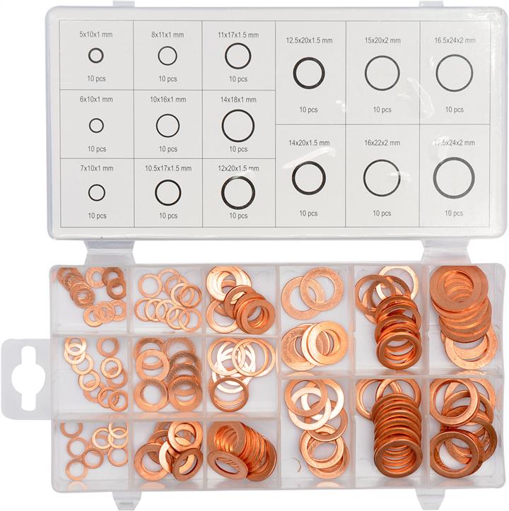 Yato YT-06871 Copper washers assortment 150 pieces YT06871: Buy near me in Poland at 2407.PL - Good price!