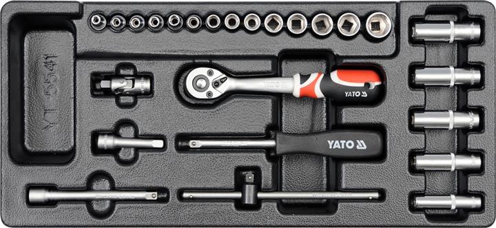 Yato YT-5541 Wkład do szuflady zestaw nasadek 1/4", 25cz YT5541: Dobra cena w Polsce na 2407.PL - Kup Teraz!