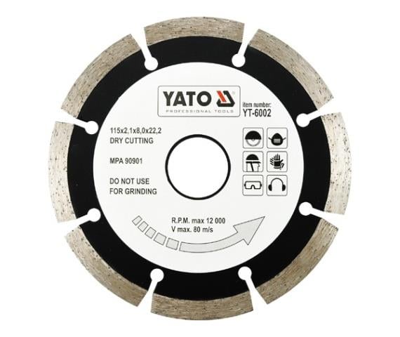 Yato YT-6002 Diamanttrennscheibe Segment 115 mm YT6002: Kaufen Sie zu einem guten Preis in Polen bei 2407.PL!