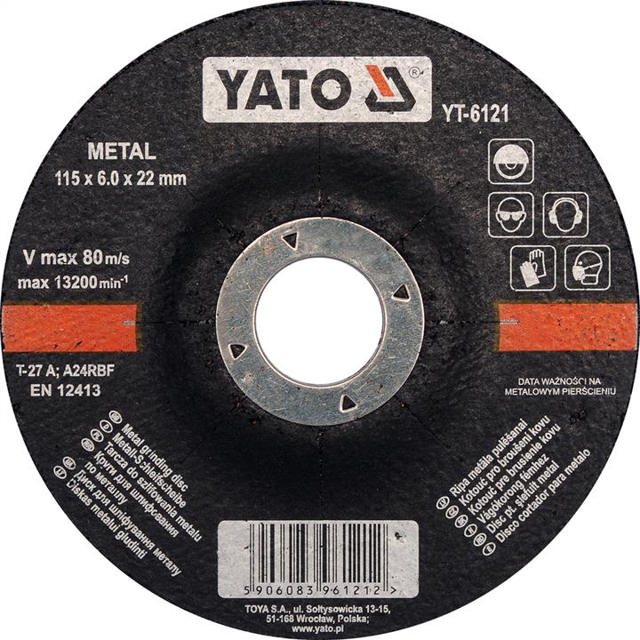 Yato YT-6121 Grinding disc, for metal, 115x6.0 mm YT6121: Buy near me in Poland at 2407.PL - Good price!
