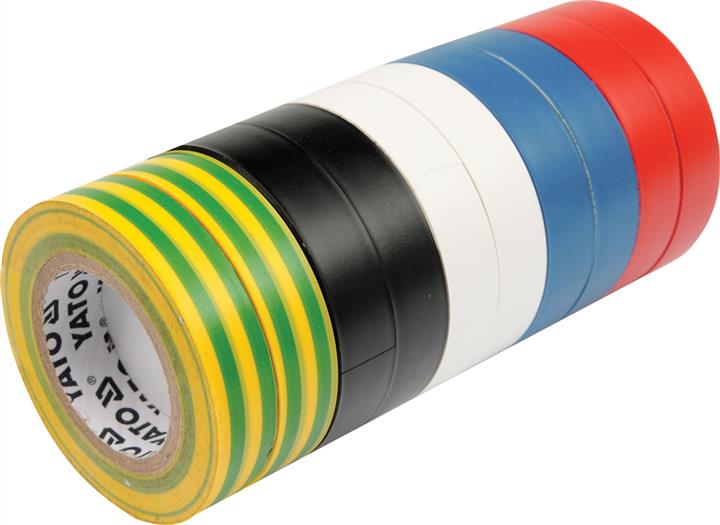 Yato YT-8173 Electrical insulation tape 19mm x 20m x 0,13mm, mix 10 pcs YT8173: Buy near me in Poland at 2407.PL - Good price!