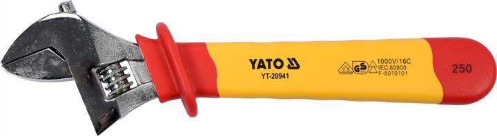 Yato YT-20941 Adjustable dielectric wrench up to 1000 V. 250 mm YT20941: Buy near me in Poland at 2407.PL - Good price!