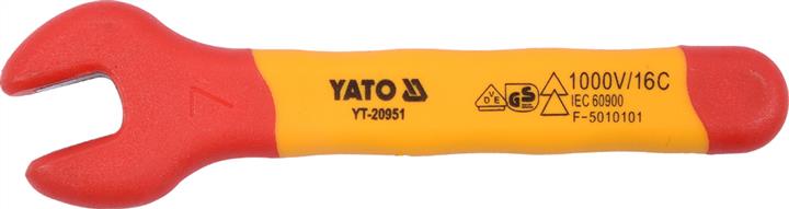 Yato YT-20951 Klucz płaski izolowany 7mm YT20951: Dobra cena w Polsce na 2407.PL - Kup Teraz!