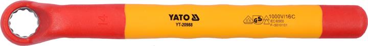 Yato YT-20988 Klucz oczkowy odgięty izolowany 14mm YT20988: Dobra cena w Polsce na 2407.PL - Kup Teraz!