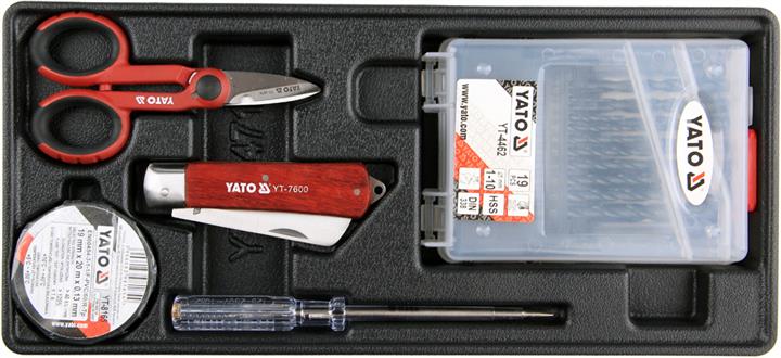 Yato YT-55471 Вкладыш в инструментальной шкаф,сверла диаметр1-10 мм, ножницы, нож, отвертка-индикатор 250 В YT55471: Отличная цена - Купить в Польше на 2407.PL!
