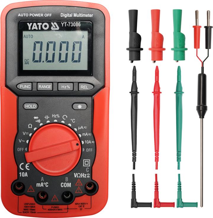Yato YT-73086 Мультиметр цифровой, 4 разряда, V, A, Ω, AC, DC, nF, hFE, TºC YT73086: Отличная цена - Купить в Польше на 2407.PL!