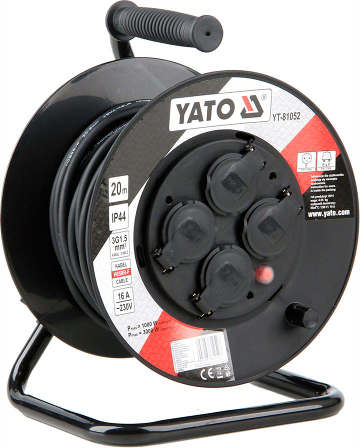 Yato YT-81052 Подовжувач електричний на котушці 20 м, 3х 1,5 мм YT81052: Приваблива ціна - Купити у Польщі на 2407.PL!