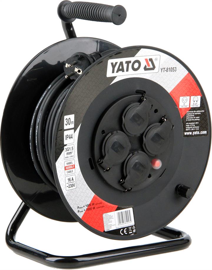 Yato YT-81053 Подовжувач електричний на котушці 30 м, 3х 1,5 мм YT81053: Приваблива ціна - Купити у Польщі на 2407.PL!