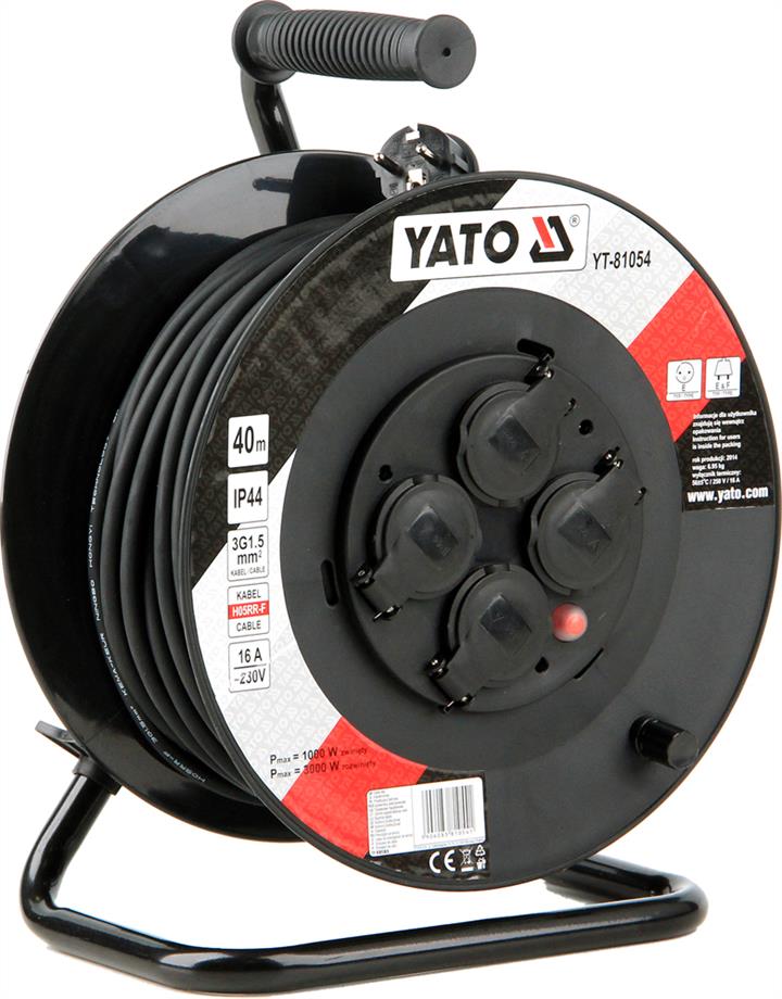 Yato YT-81054 Удлинитель электрический на катушке 40 м, 3х 1,5 мм YT81054: Отличная цена - Купить в Польше на 2407.PL!