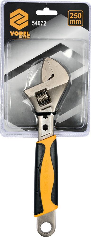 Adjustable wrench with rubber grip 250 mm Vorel 54072