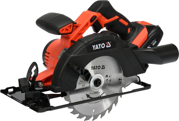 Yato YT-82810 Battery circular saw: Li-Ion, 18 V, 2 Ah, disc diameter 165/16 mm, with charger YT82810: Buy near me at 2407.PL in Poland at an Affordable price!
