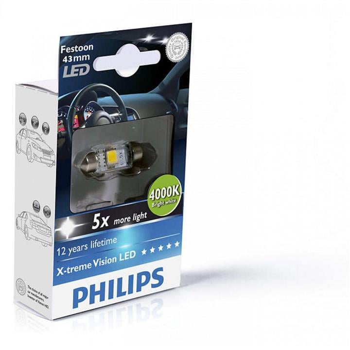 Philips 129454000KX1 Лампа светодиодная Philips X-tremeUltinon LED Festoon (C5W) 12В 1Вт 129454000KX1: Отличная цена - Купить в Польше на 2407.PL!