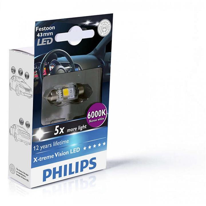 Philips 129466000KX1 LED lamp Philips X-tremeUltinon LED Festoon (C5W) 12В 1Вт 129466000KX1: Buy near me in Poland at 2407.PL - Good price!