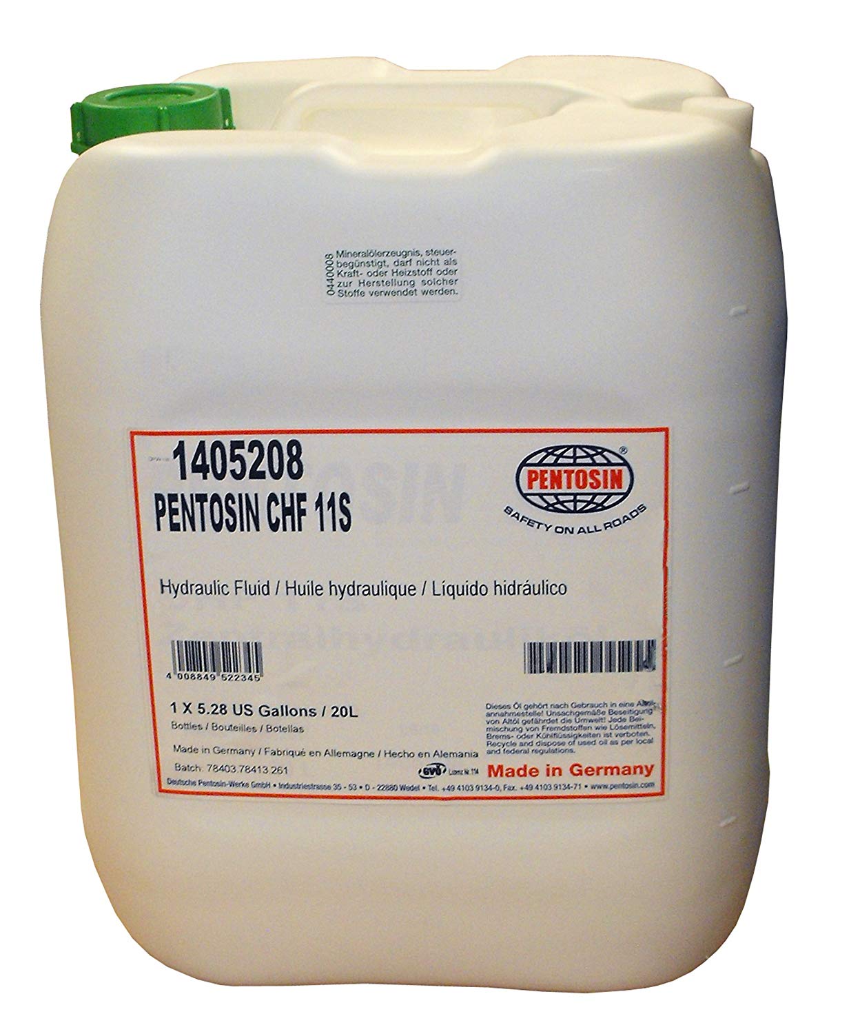 Pentosin 1405208 Hydraulic oil Pentosin CHF 11S, 20 L 1405208: Buy near me in Poland at 2407.PL - Good price!