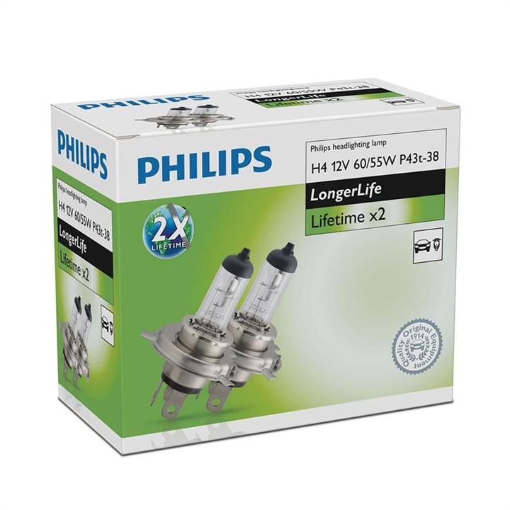 Philips 12342ELC2 Halogenlampe Philips Longerlife 12V H4 60/55W 12342ELC2: Kaufen Sie zu einem guten Preis in Polen bei 2407.PL!