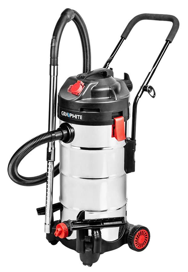Graphite 59G608 Wet vacuum cleaner 1500W, INOX tank 40l 59G608: Buy near me at 2407.PL in Poland at an Affordable price!