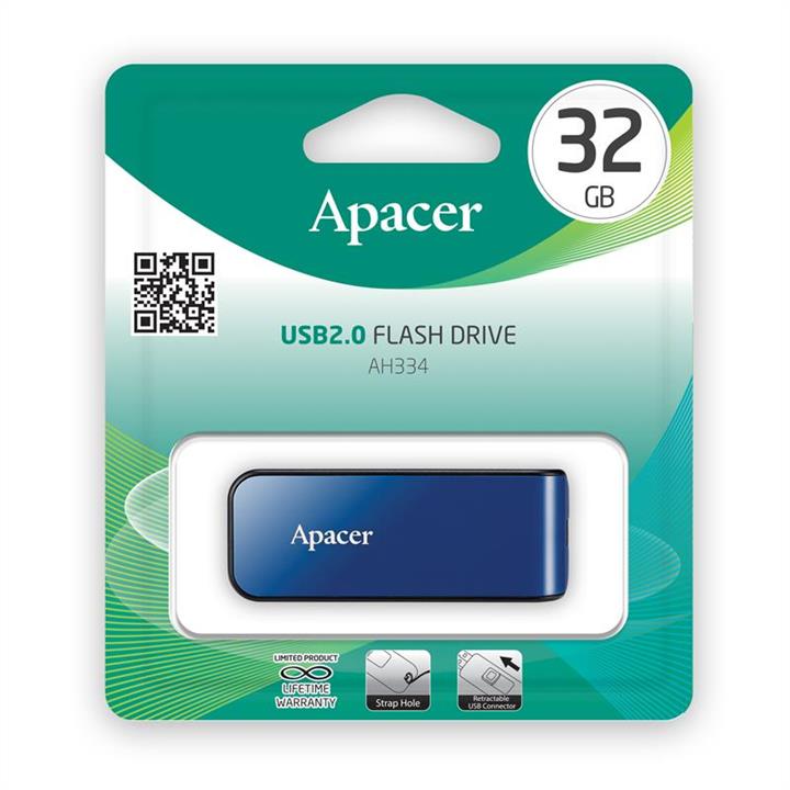 Apacer AP32GAH334U-1 Flash Apacer USB 2.0 AH334 32Gb blue AP32GAH334U1: Atrakcyjna cena w Polsce na 2407.PL - Zamów teraz!