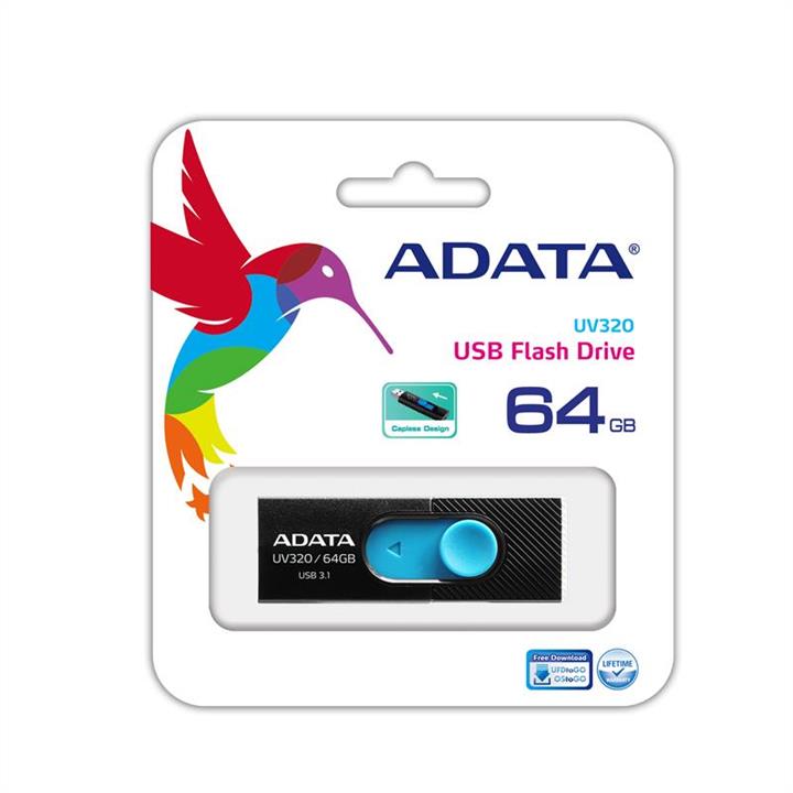 ADATA AUV320-64G-RBKBL Flash A-DATA USB 3.0 AUV 320 64Gb Black/Blue AUV32064GRBKBL: Atrakcyjna cena w Polsce na 2407.PL - Zamów teraz!