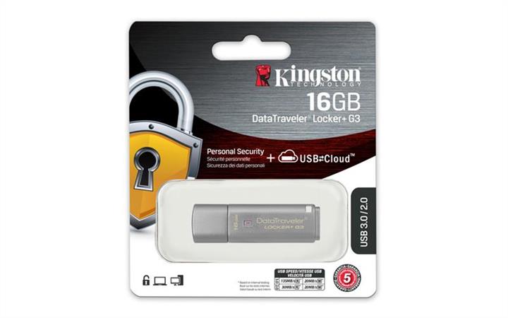 Kingston DTLPG3/16GB Kingston 16 GB USB 3.0 DT Locker + G3 Metal Silver Security DTLPG316GB: Dobra cena w Polsce na 2407.PL - Kup Teraz!