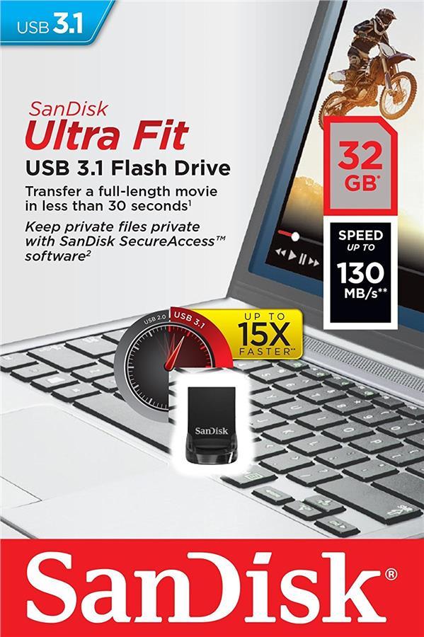 Sandisk SDCZ430-032G-G46 Flash SanDisk USB 3.1 Ultra Fit 32Gb (130Mb/s) SDCZ430032GG46: Dobra cena w Polsce na 2407.PL - Kup Teraz!