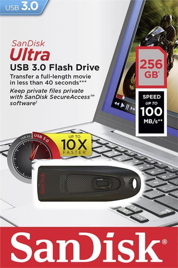 Sandisk SDCZ48-256G-U46 Накопитель SanDisk 256GB USB 3.0 Ultra SDCZ48256GU46: Отличная цена - Купить в Польше на 2407.PL!