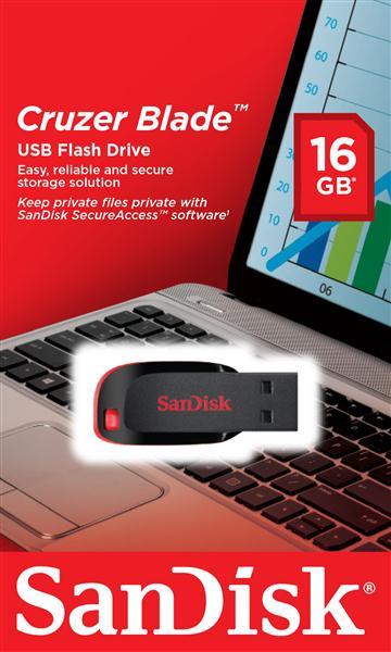Sandisk SDCZ50-016G-B35 Flash SanDisk USB 2.0 Cruzer Blade 16Gb Black/Red SDCZ50016GB35: Kaufen Sie zu einem guten Preis in Polen bei 2407.PL!