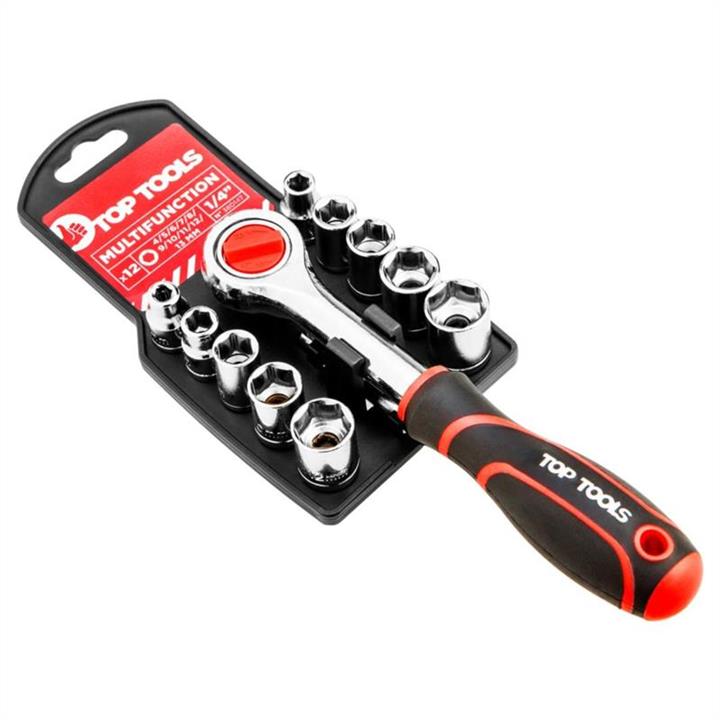 Top Tools 38D147 Ratchet + 10 sockets 1/4" 38D147: Buy near me in Poland at 2407.PL - Good price!