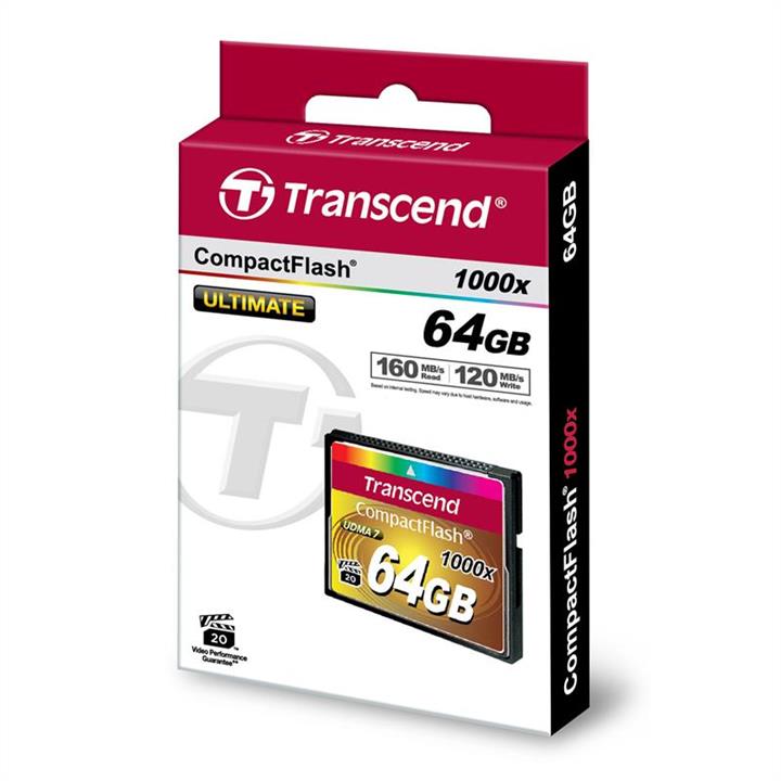 Transcend TS64GCF1000 Карта пам'ятi Transcend 64GB CF 1000X TS64GCF1000: Приваблива ціна - Купити у Польщі на 2407.PL!