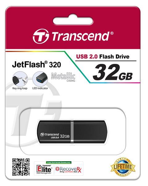 Transcend TS32GJF320K Накопичувач Transcend 32GB USB JetFlash 320 TS32GJF320K: Приваблива ціна - Купити у Польщі на 2407.PL!