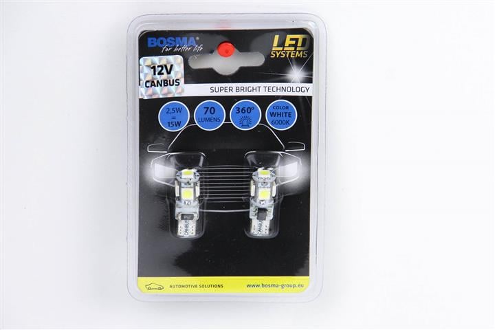 Bosma 4199 LED lamp T10 12V W2,1x9,5d (2 pcs.) 4199: Buy near me at 2407.PL in Poland at an Affordable price!