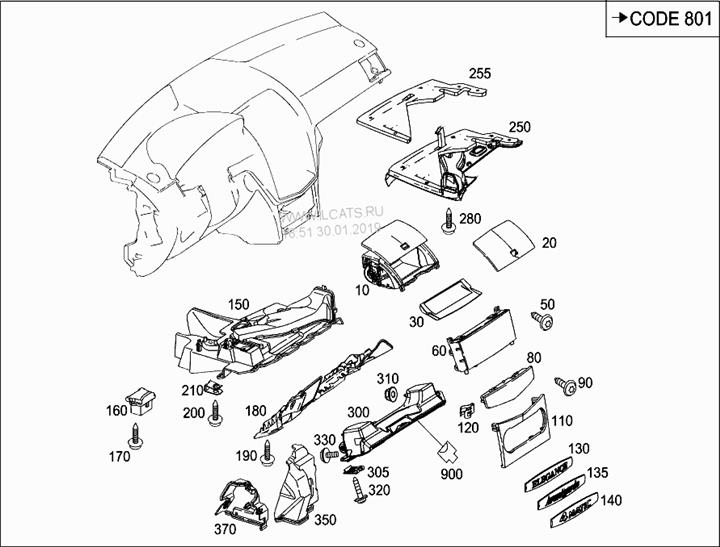 Mercedes A 204 680 24 89 7342 Sealed cover A20468024897342: Buy near me in Poland at 2407.PL - Good price!